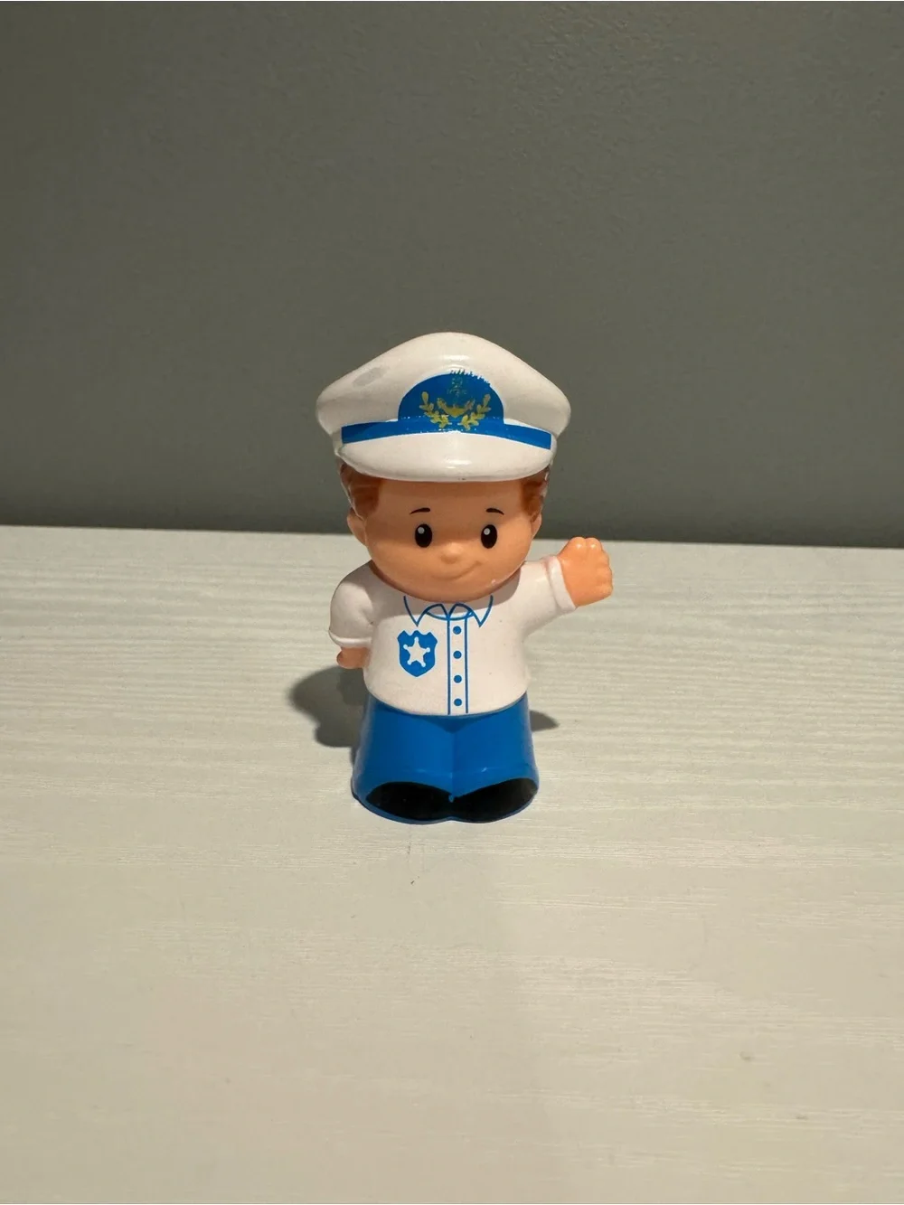 Fisher-Price little people Sea Captain Figure Toy in White and Blue